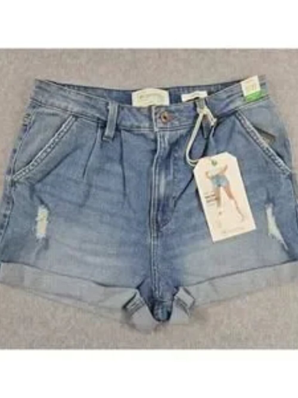 RE‎ Generation Celebrity Pink Womens Size 5 /27 Jean Shorts High Rise Cuffed